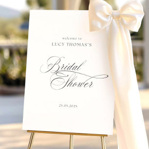 Minimalist Bridal Shower Welcome Sign, Elegant Bri Foam Board