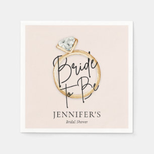 Minimalist Bride To Be Bridal Shower Napkins