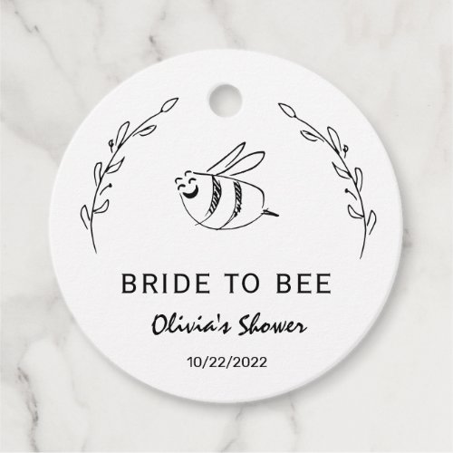 Minimalist Bride to Bee Botanical Favor Tags