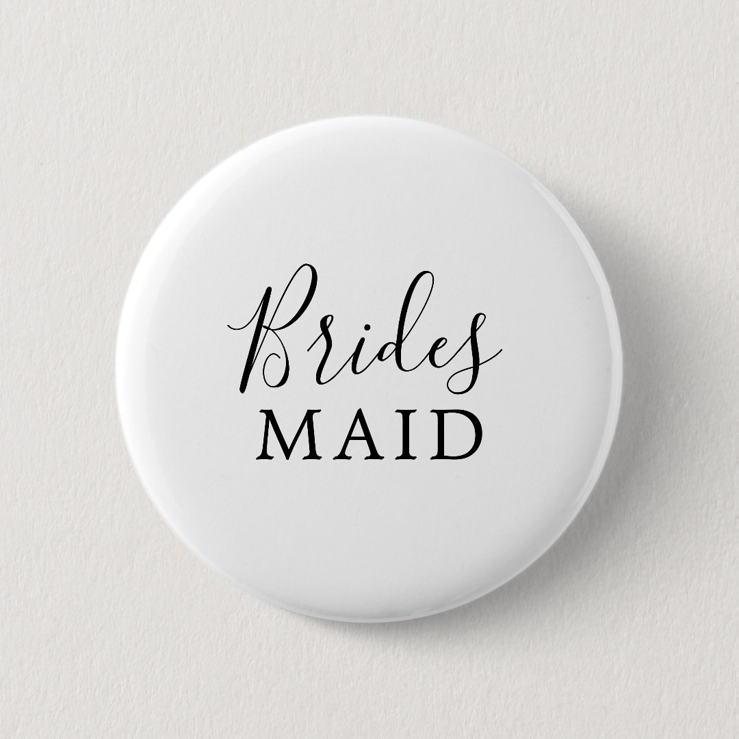 Minimalist Bridesmaid Bridal Shower Button | Zazzle