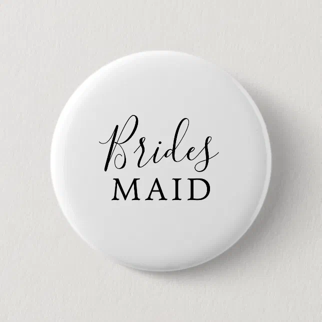 Minimalist Bridesmaid Bridal Shower Button | Zazzle