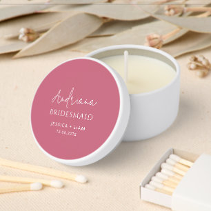 Minimalist Bridesmaid Bride Tribe Maid of honor Mini Candle Favors