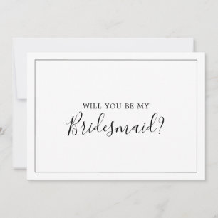 Minimalist Bridesmaid Proposal Card