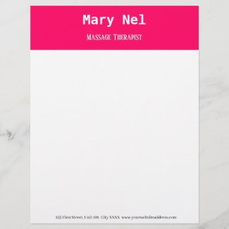 Minimalist bright pink and white
