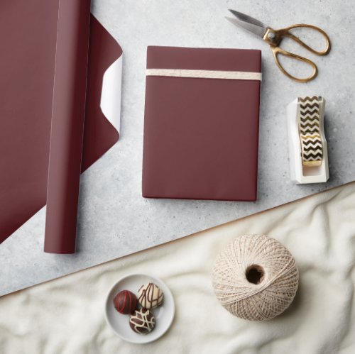 Minimalist bright Solid Wine Berry Plain Wrapping Paper