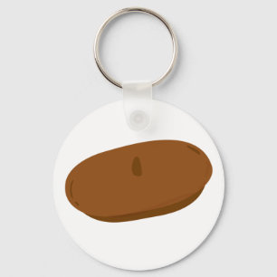 Minimalist Brown Beret French Hat Keychain
