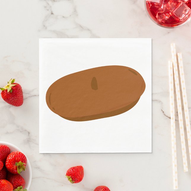 Minimalist Brown Beret French Hat  Napkins (Creator Uploaded)