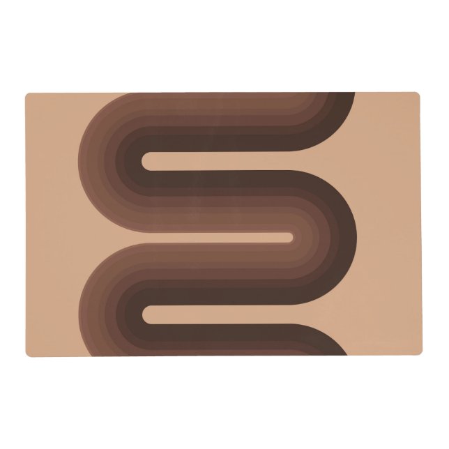 Minimalist Brown Geo Placemat (Front)