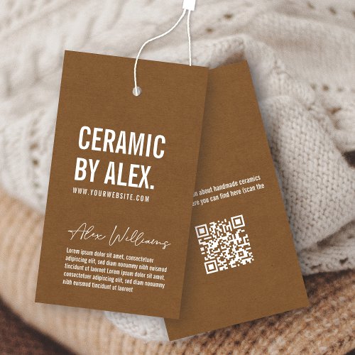 Minimalist Brown Hang Tag Cards