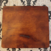 Minimalist Brown Leather Mouse Pad (Front)