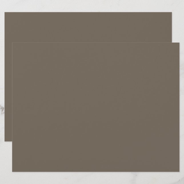 Minimalist Brown Letterhead | Clean Modern Station (Front/Back)