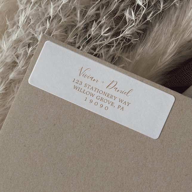 Minimalist Brown Return Address Label (Creator Uploaded)