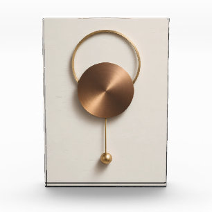 Minimalist Brushed Bronze Sculptural Acrylic Desk  Award