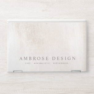 Minimalist Brushed Ivory White Marble HP Laptop Skin
