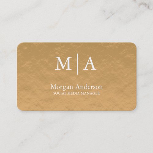 Minimalist Brushed Metal Style Professional Business Card