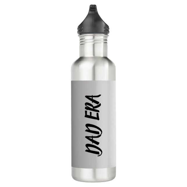 Minimalist Brushed Steel Dad Era Water Bottle (Right)