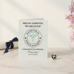 Minimalist BSN Pinning Ceremony 2026 New Nurse  Card