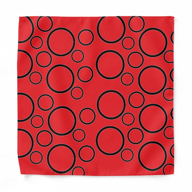 Minimalist Bubbles: Geometric Circle Pattern Bandana (Front)