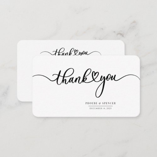 Minimalist Budget Hand_Lettered Script Thank You Note Card