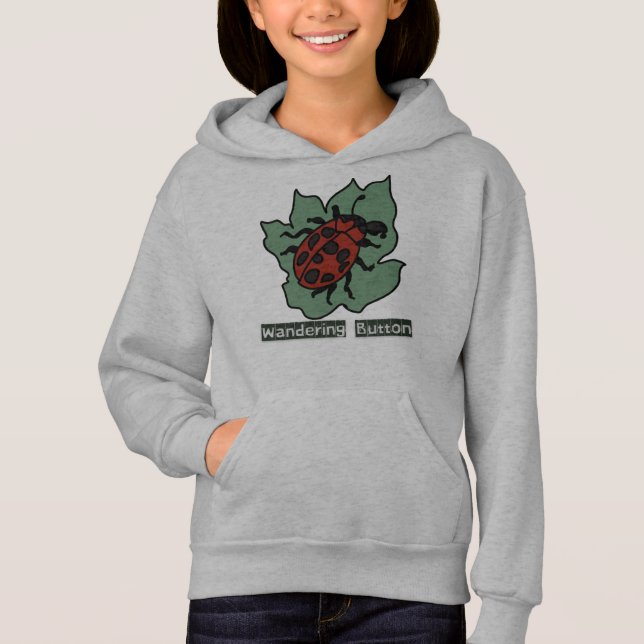 Minimalist Bug Chilling on a Leaf | Funny Hoodie (Front)