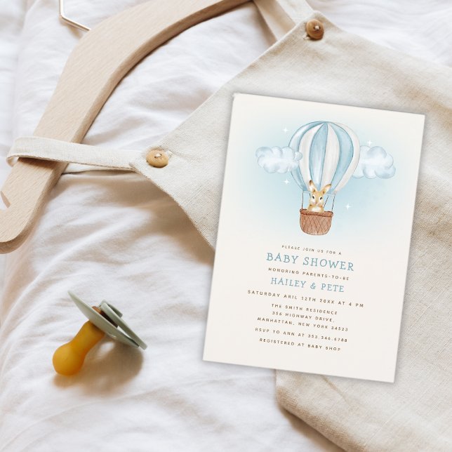 Minimalist Bunny Balloon Mommy To Bee Baby Shower  Invitation (Minimalist Bunny Balloon Mommy To Bee Baby Shower Invitation)
