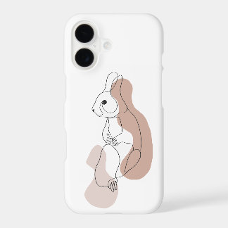 Minimalist Bunny Line Art iPhone Case