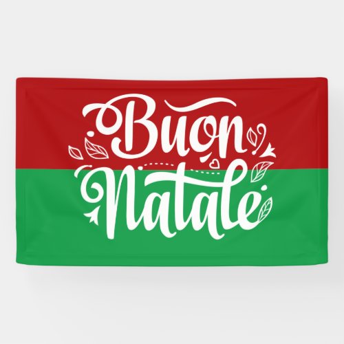 Minimalist Buon Natale Italian Merry Christmas Banner