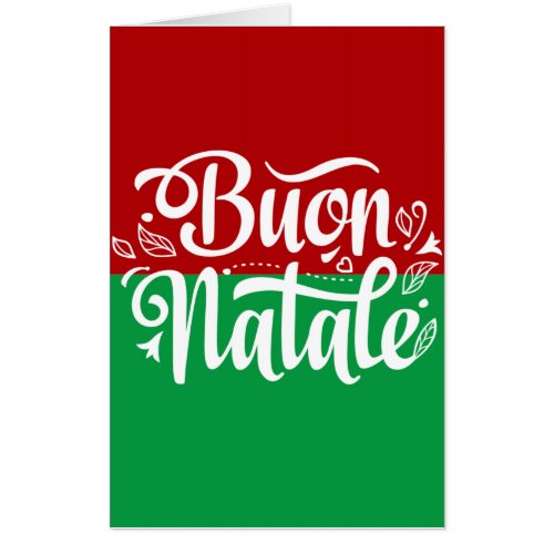 Minimalist Buon Natale Italian Merry Christmas  Card