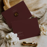 Minimalist Burgundy A7 5x7 Wedding Invitation  Envelope<br><div class="desc">This wedding envelope designed to coordinate with for the «AURORA» Wedding Invitation Collection. To change names and address,  click «Personalize». View the collection link on this page to see all of the matching items in this beautiful design or see the collection here: https://bit.ly/3wX4Q4r</div>
