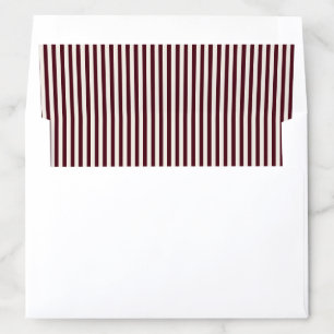 Minimalist Burgundy Cream Stripes Envelope Liner