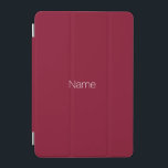 Minimalist burgundy custom name monogram initials iPad mini cover<br><div class="desc">Elegant minimalist modern burgundy custom name monogram initials iPad mini Cover</div>
