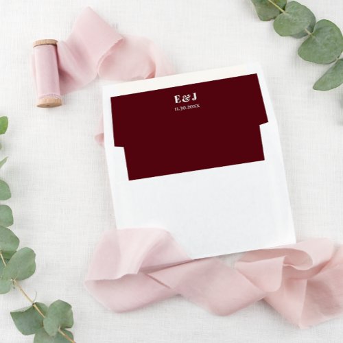 Minimalist Burgundy Envelope Liner