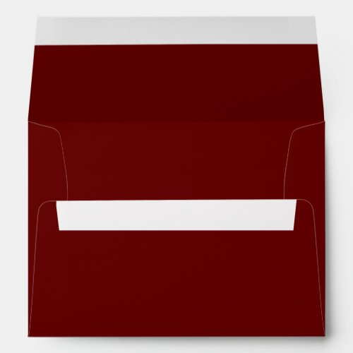 Minimalist burgundy maroon solid plain elegant envelope