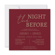 Minimalist Burgundy Rehearsal Dinner Wedding