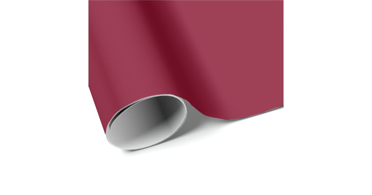 Burgundy Solid Color Wrapping Paper | Zazzle