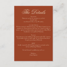 Minimalist Burnt Orange Rust Terracotta Wedding