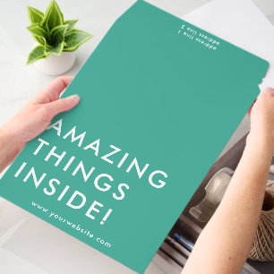 Minimalist Business Amazing Things Inside Green Envelope Mailers