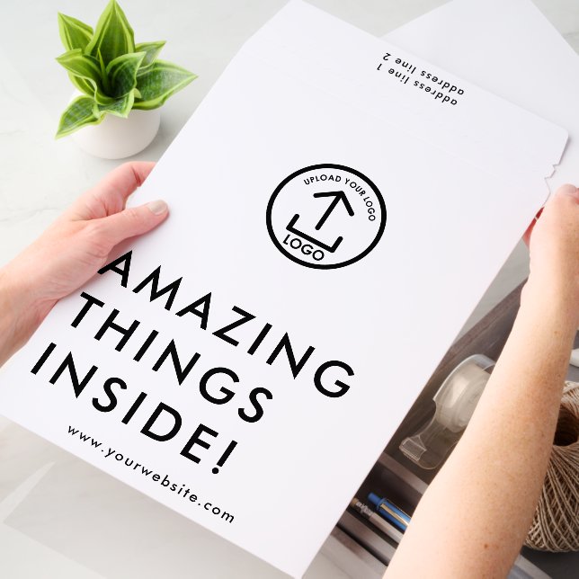 Minimalist Business Amazing Things Inside Logo Envelope Mailers (Desk)