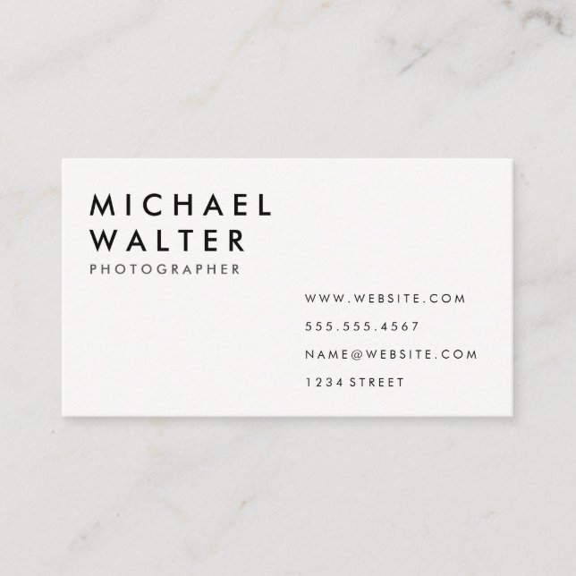 Minimalist Business Card (Front)
