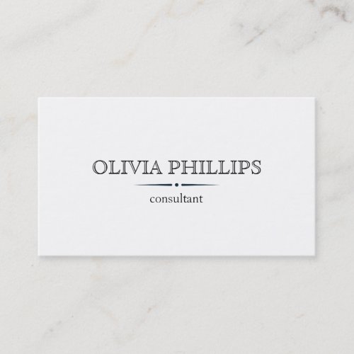 Minimalist business card