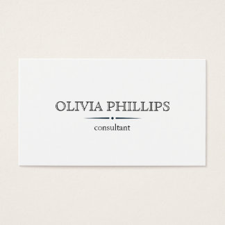 Minimalist business card