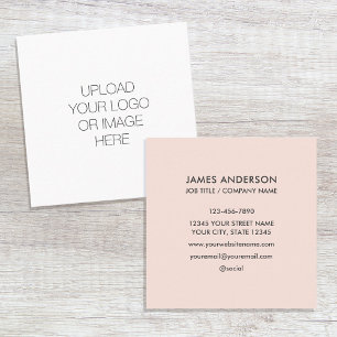 Minimalist Business Card Custom Logo Template Pink
