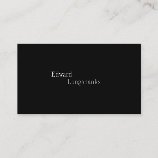 Minimalist Business Card - Dark Collection No. 1 (Front)