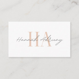 Minimalist business card for your business white