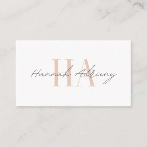 Minimalist business card for your business white