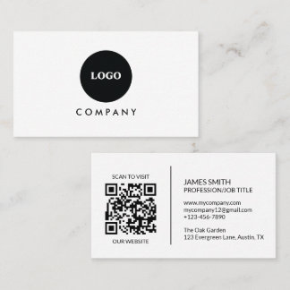 Minimalist Business Card | QR code