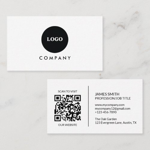 Minimalist Business Card | QR code