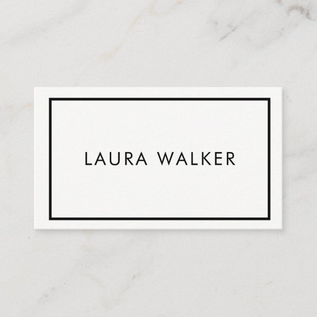 Minimalist Business Card with Border (Front)
