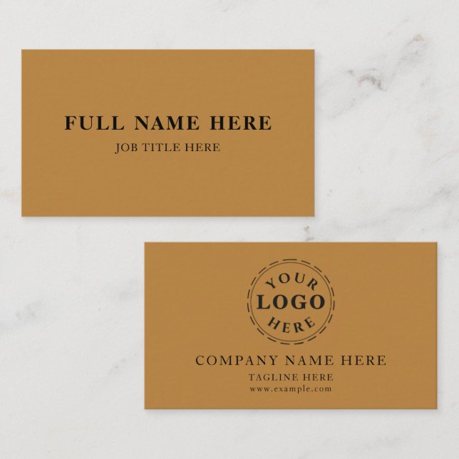 Minimalist Business Card with Name, Title & Logo (Front/Back)