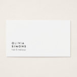 Minimalist Business Cards<br><div class="desc">Business card in minimalist style. Minimalist business card. Hair and makeup.</div>